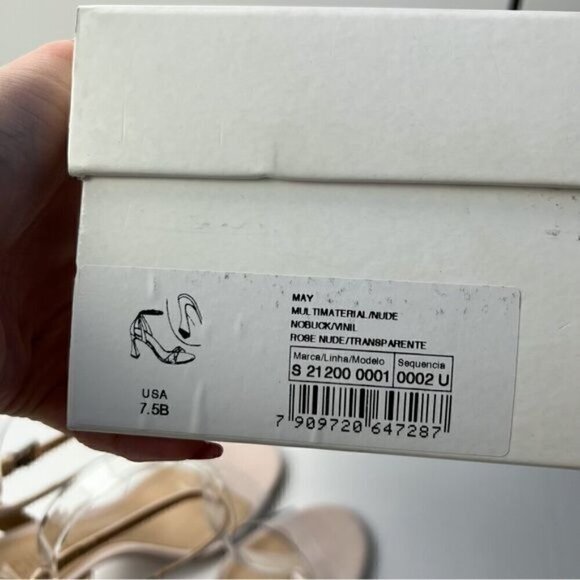 Schutz Womens neutral May Ankle Strap Open Toe Heels Womens Size 7.5 - Picture 15 of 16